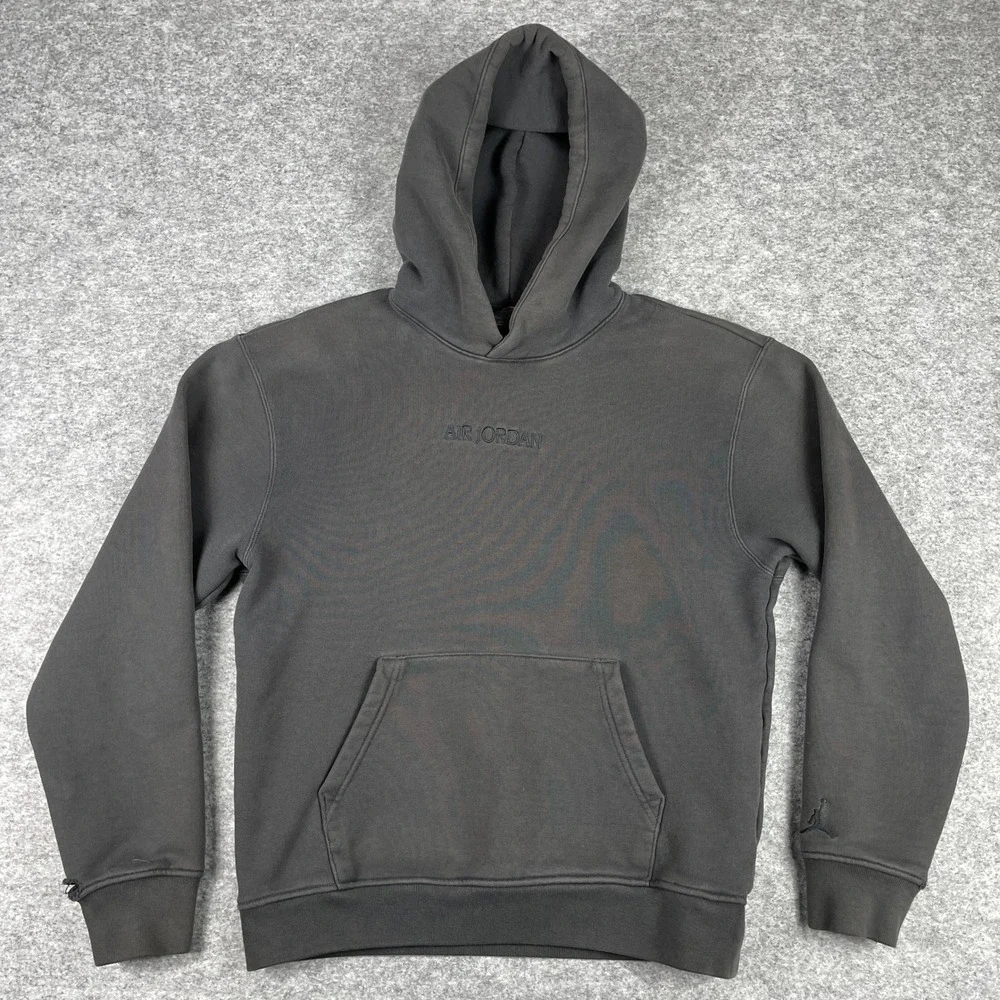 Jordan Hoodie Mens S Black Air Jordan Wordmark Fleece Pullover FJ1966-045
